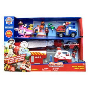 PAW Patrol Fire Rescue Rapid Rescue Mega Pack Playset, 20+ Pieces Included